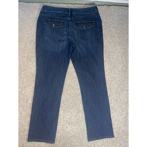 Lauren Ralph Lauren Jeans Co Womens Jeans‎ Flap Pockets Sz 16 Stretch Blue